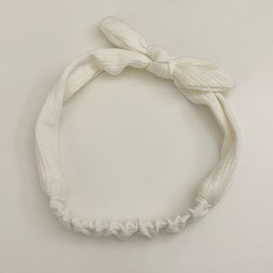 white bow tie headband